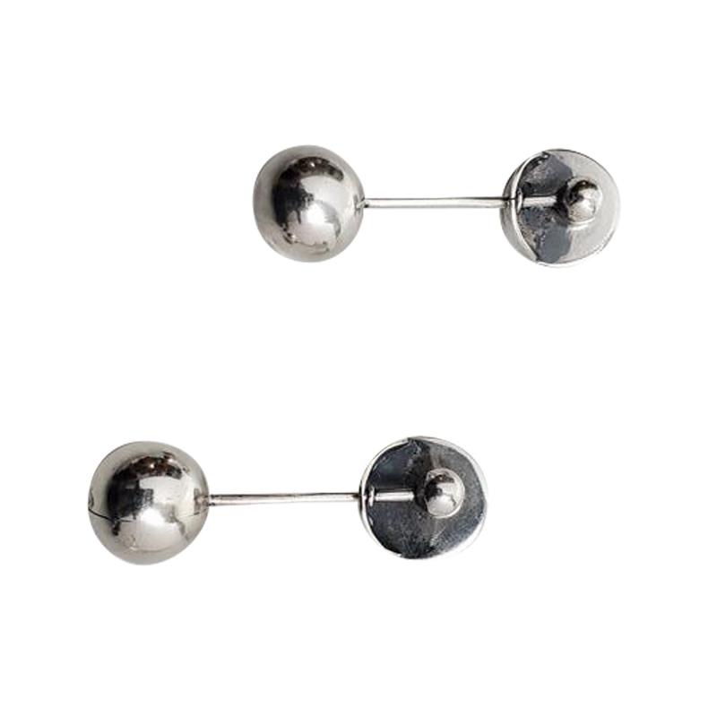 Arthur Smith Art Smith Modernistic Kinetic Silver Ball Earrings