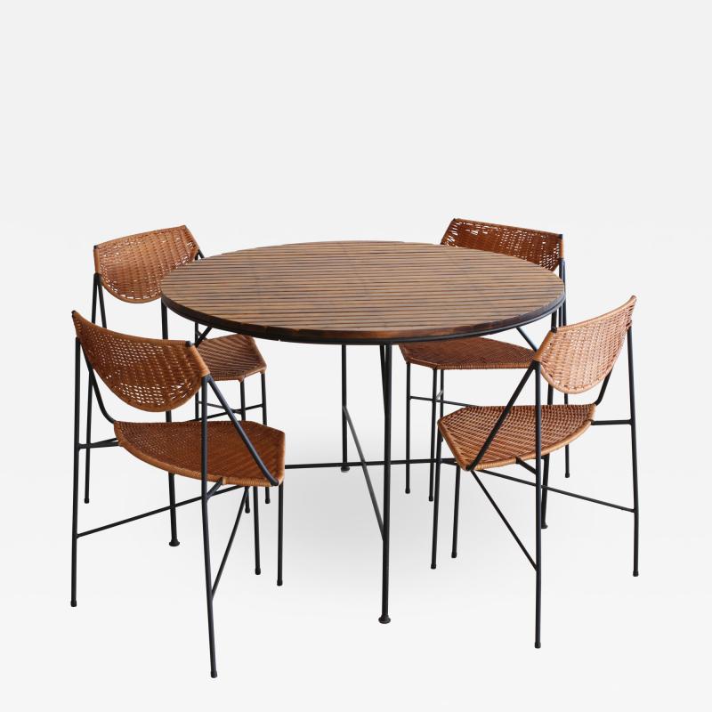 Arthur Umanoff ARTHUR UMANOFF DINING TABLE AND CHAIRS