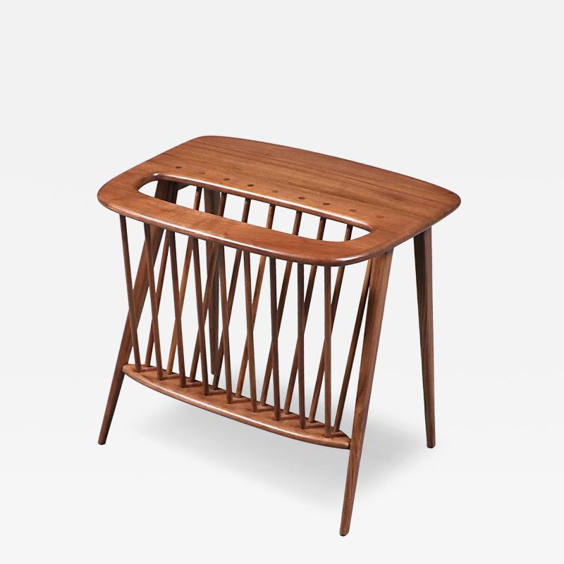 Arthur Umanoff Arthur Umanoff Mid Century Spindle Side Table With Magazine Shelf
