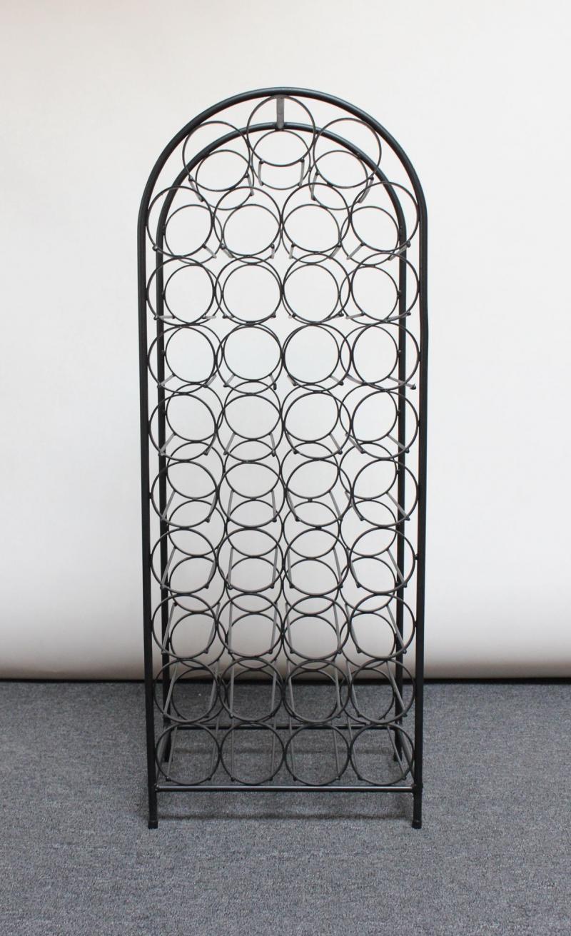 Arthur Umanoff Freestanding Wrought Iron Wine Rack by Arthur Umanoff