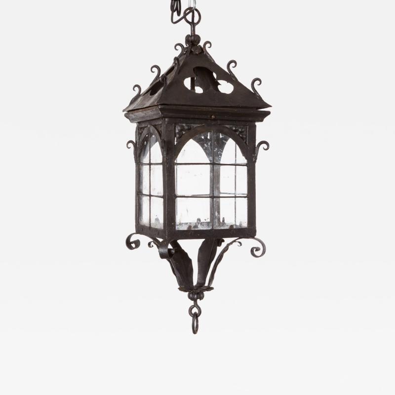 Arts Crafts Cloverleaf Hanging Lantern
