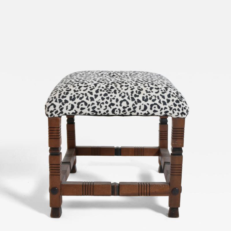 Arts Crafts wooden stool 1920s 