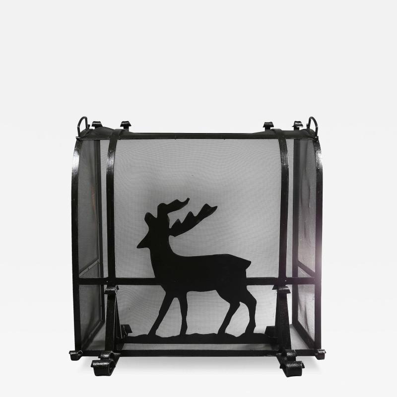 Arts and Crafts Wrought Iron Fireplace Screen