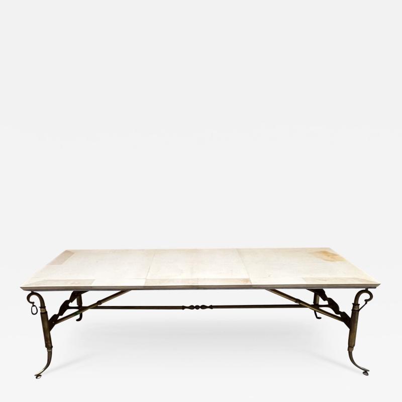 Arturo Pani 1950s Arturo Pani Goatskin and Sculptural Brass Coffee Table