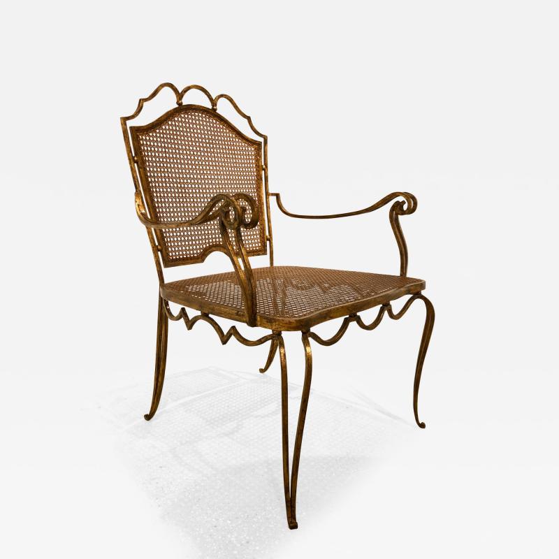 Arturo Pani Arturo Pani Mexican Gilt Wrought Iron Armchair