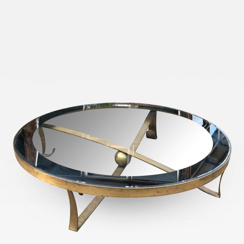 Arturo Pani Arturo Pani Splendid Sculptural Round Bronze Cocktail Coffee Table 1950s Mexico