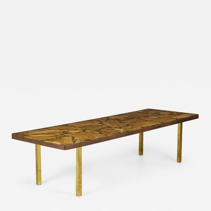 Arturo Pani Arturo Pani for Muller of Mexico Modern Onyx and Resin Top Coffee Table