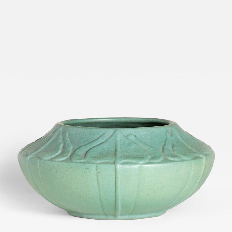 Artus Van Briggle Early Vase with Leaf Decoration