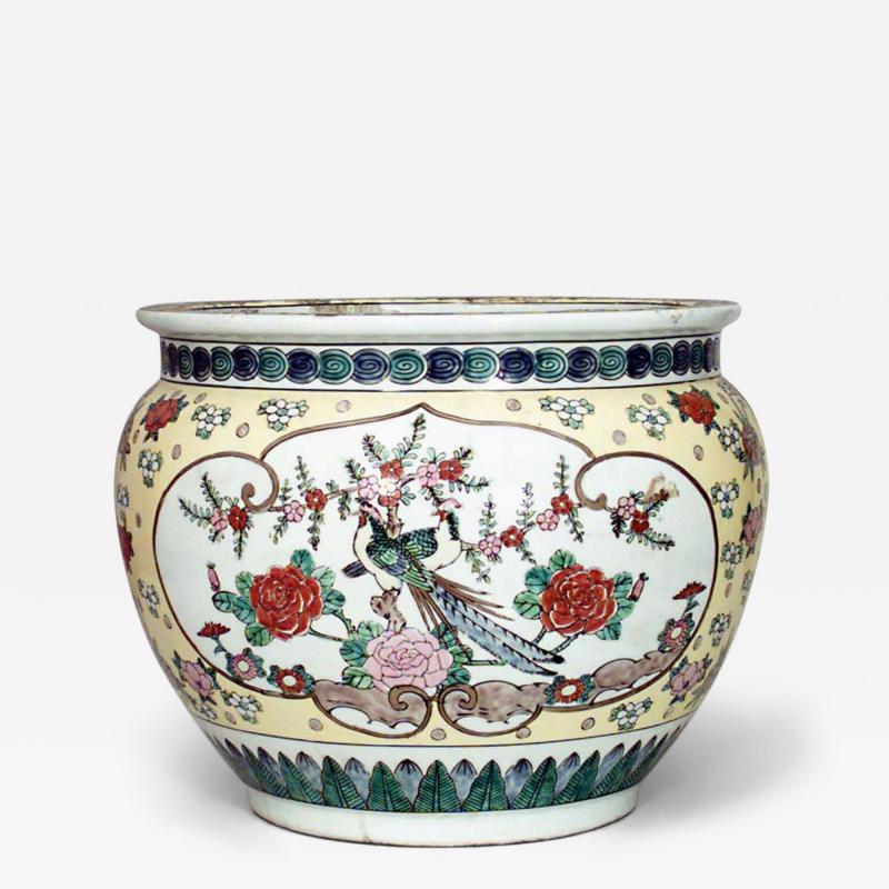 Asian Chinese Porcelain Floral Pot