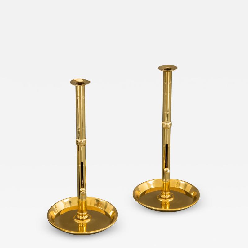 Attractive Pair of Tall Ejector Candlesticks