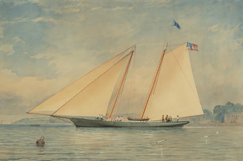 Attributed to Thomas Sewell Robins The Schooner Yacht America 1851