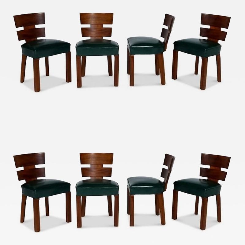 Auguste Vallin Auguste Vallin 1881 1967 Set of 8 Modernist Chairs