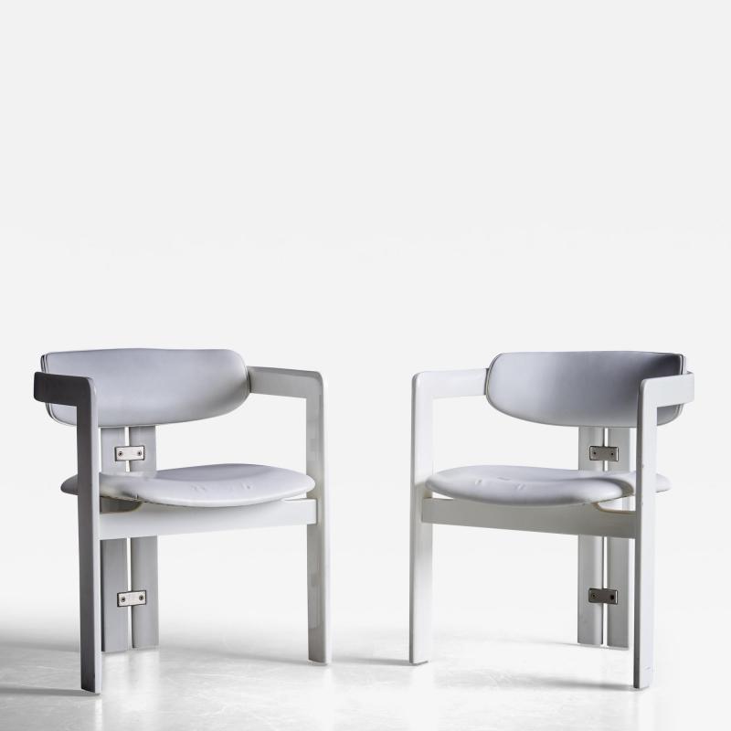 Augusto Savini Pair of Pamplona dining chairs by Augusto Savini for Pozzi