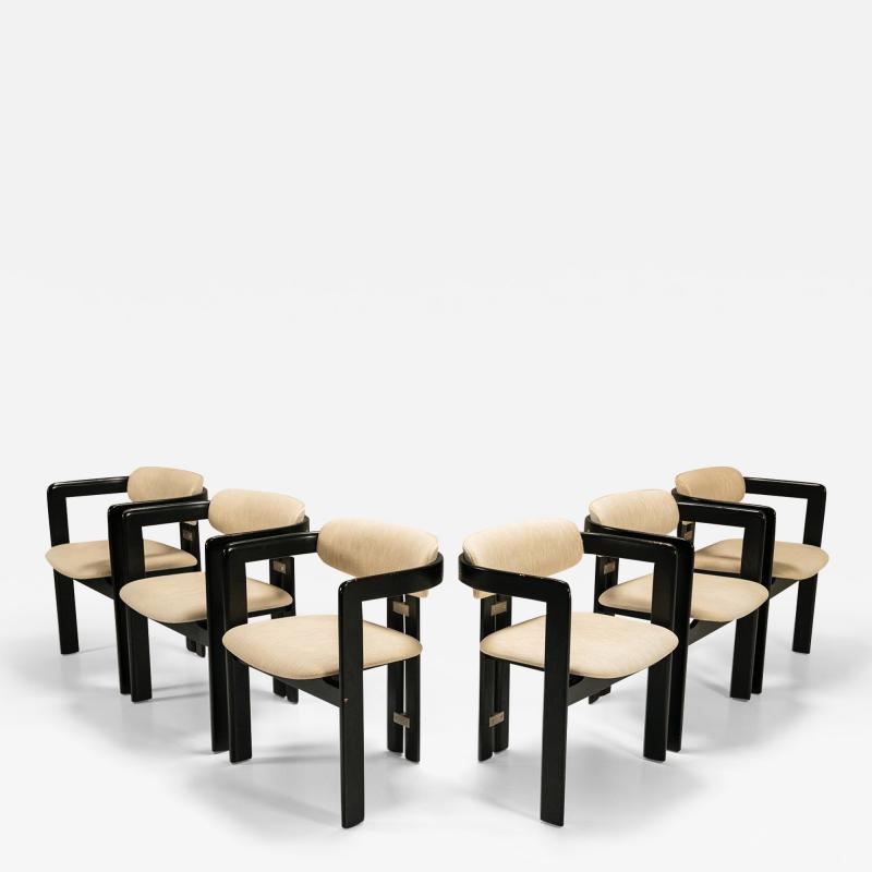 Augusto Savini Set of Six Pamplona Dining Chairs by Augusto Savini for Pozzi Italy 1965