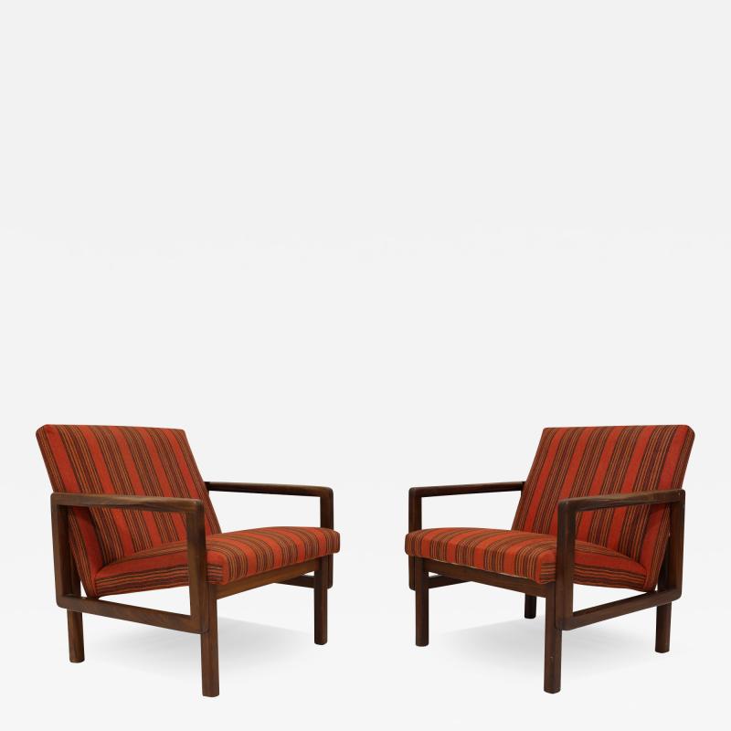 Aulis Leinonen Aulis Leinonen Model 1416 Lounge Chairs in Teak and Upholstery 1960s