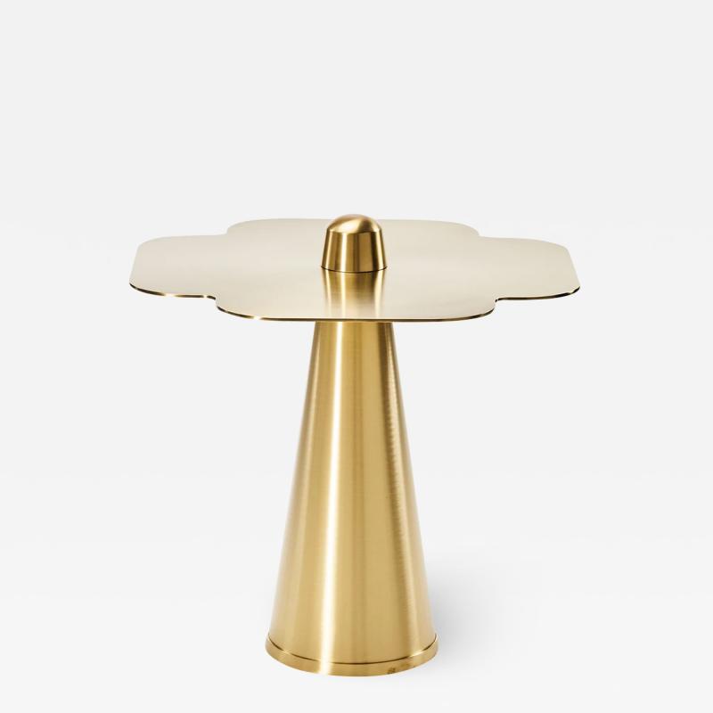 Aur lia Bire BLOSSOM Brushed brass side table