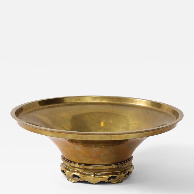 Austrian Art Deco Brass Centerpiece Bowl