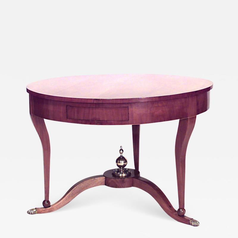 Austrian Biedermeier Cherrywood Round Center Table
