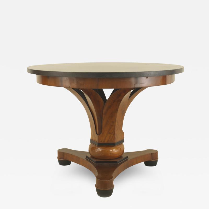Austrian Biedermeier Mahogany and Black Marble Center Table