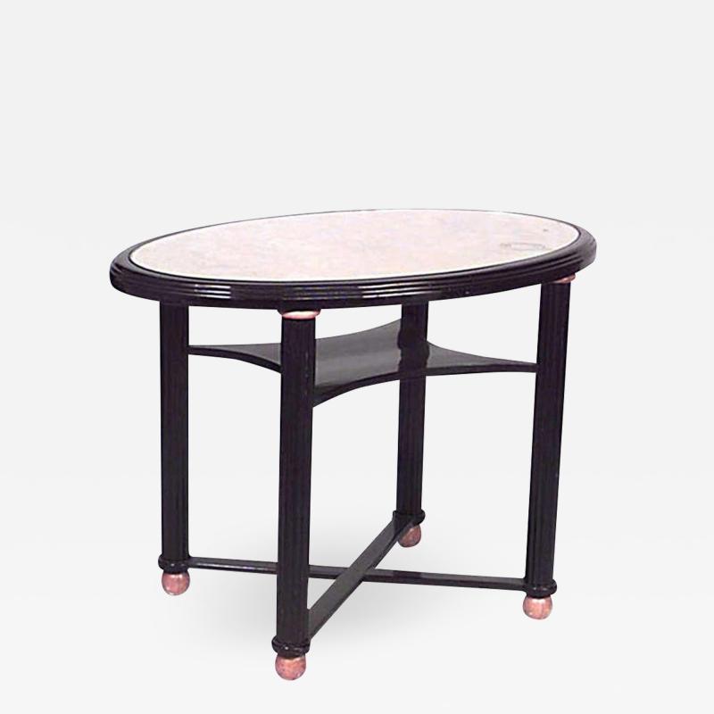 Austrian Biedermeier Style Ebonized Center Table