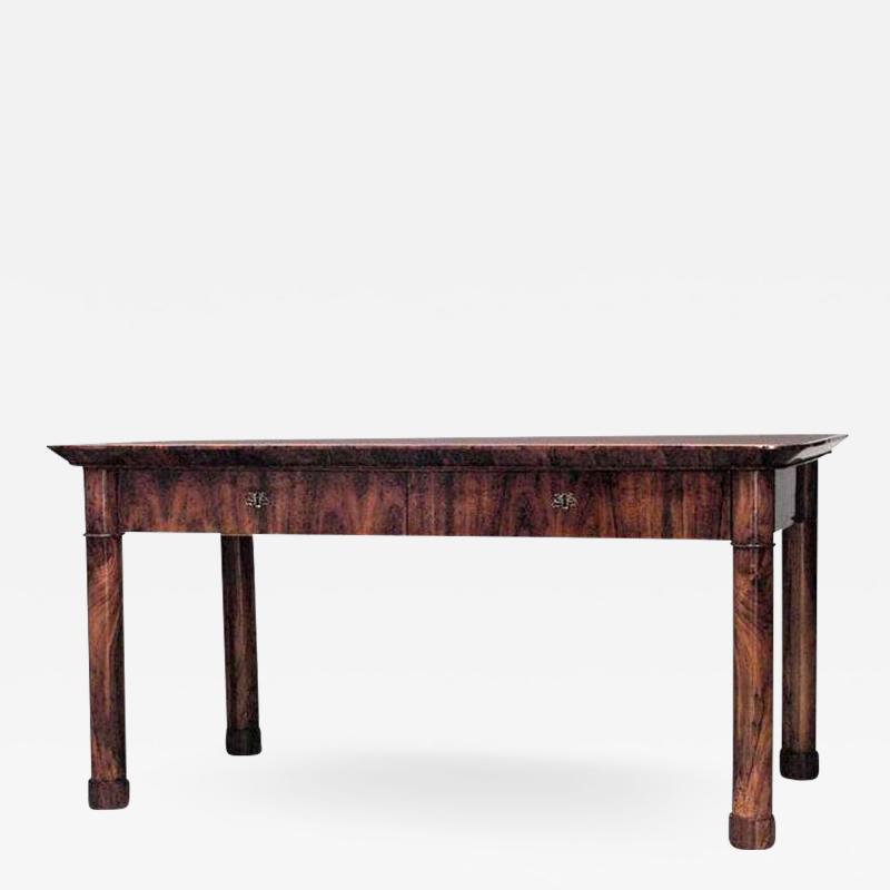 Austrian Biedermeier Walnut Architects Desk