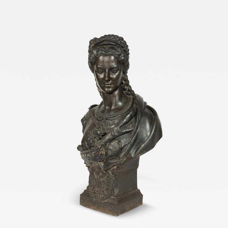Austrian Hungarian Iron Queen Elizabeth Bust