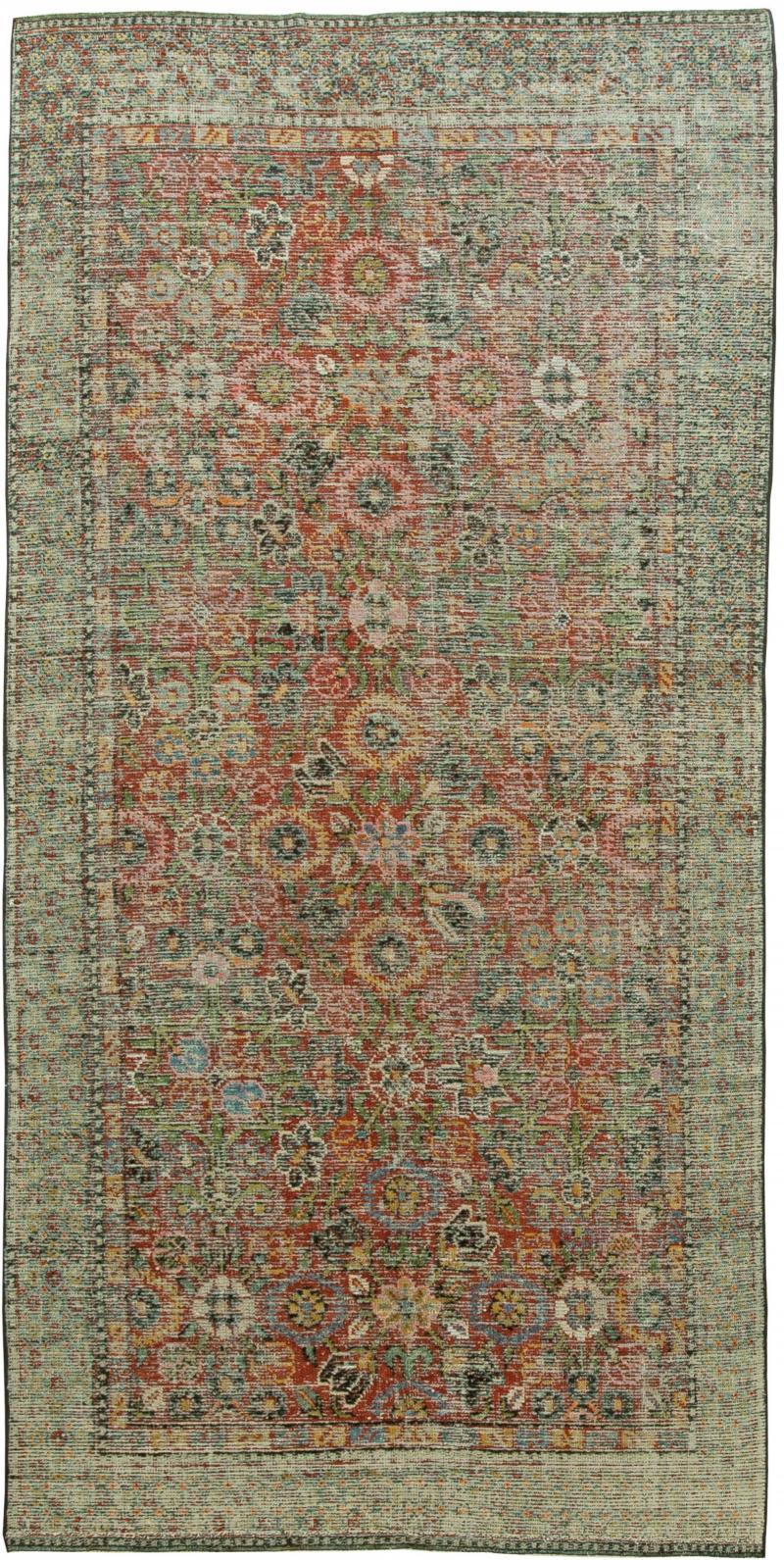 Authentic 1850s Samarkand Handmade Silk Rug
