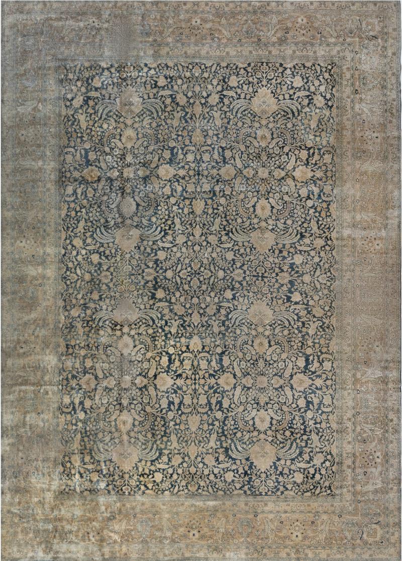 Authentic 1900s Large Persian Khorassan Carpet
