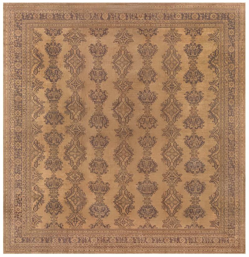 Authentic 1900s Oversized Turkish Oushak Rug