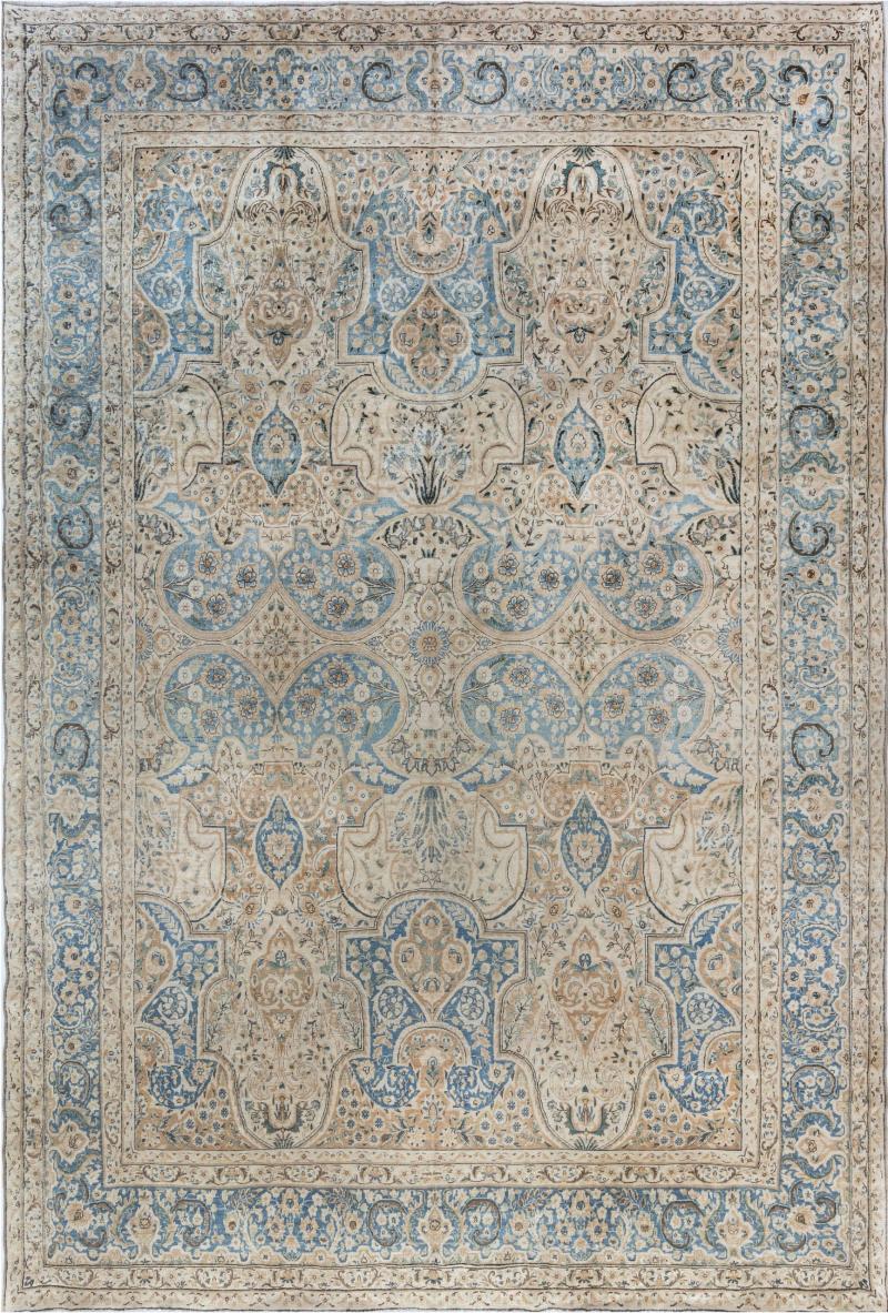 Authentic 1900s Persian Tabriz Handmade Wool Rug