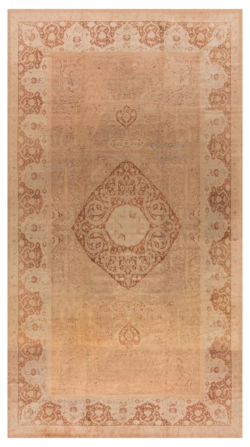 Authentic 19th Century Indian Amritsar Handmade Wool Rug
