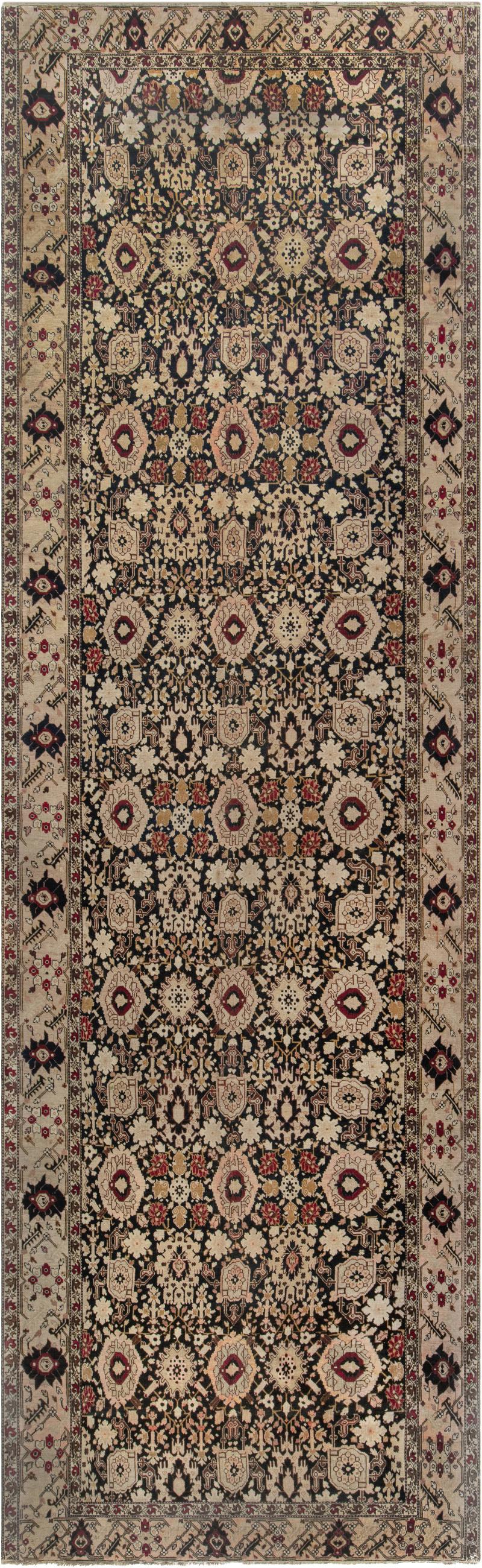 Authentic 19th Century Karabagh Botanic Handmade Wool Carpet