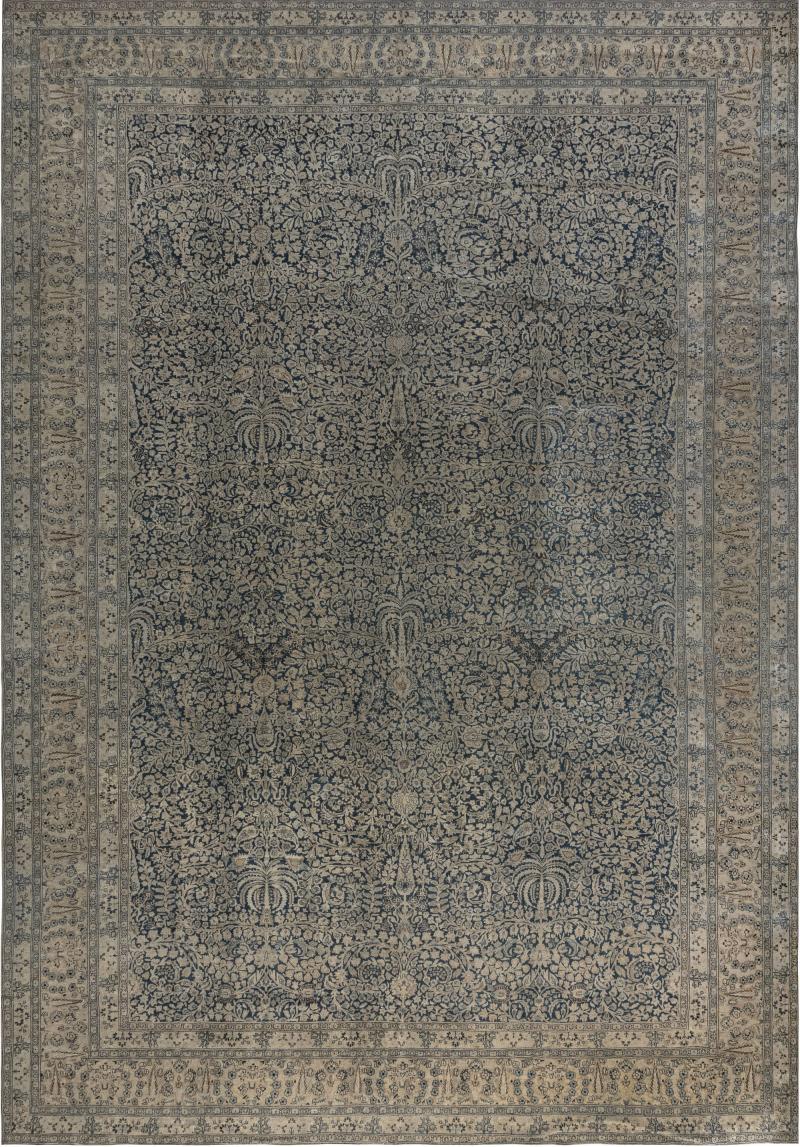 Authentic 19th Century Persian Khorassan Handmade Wool Rug