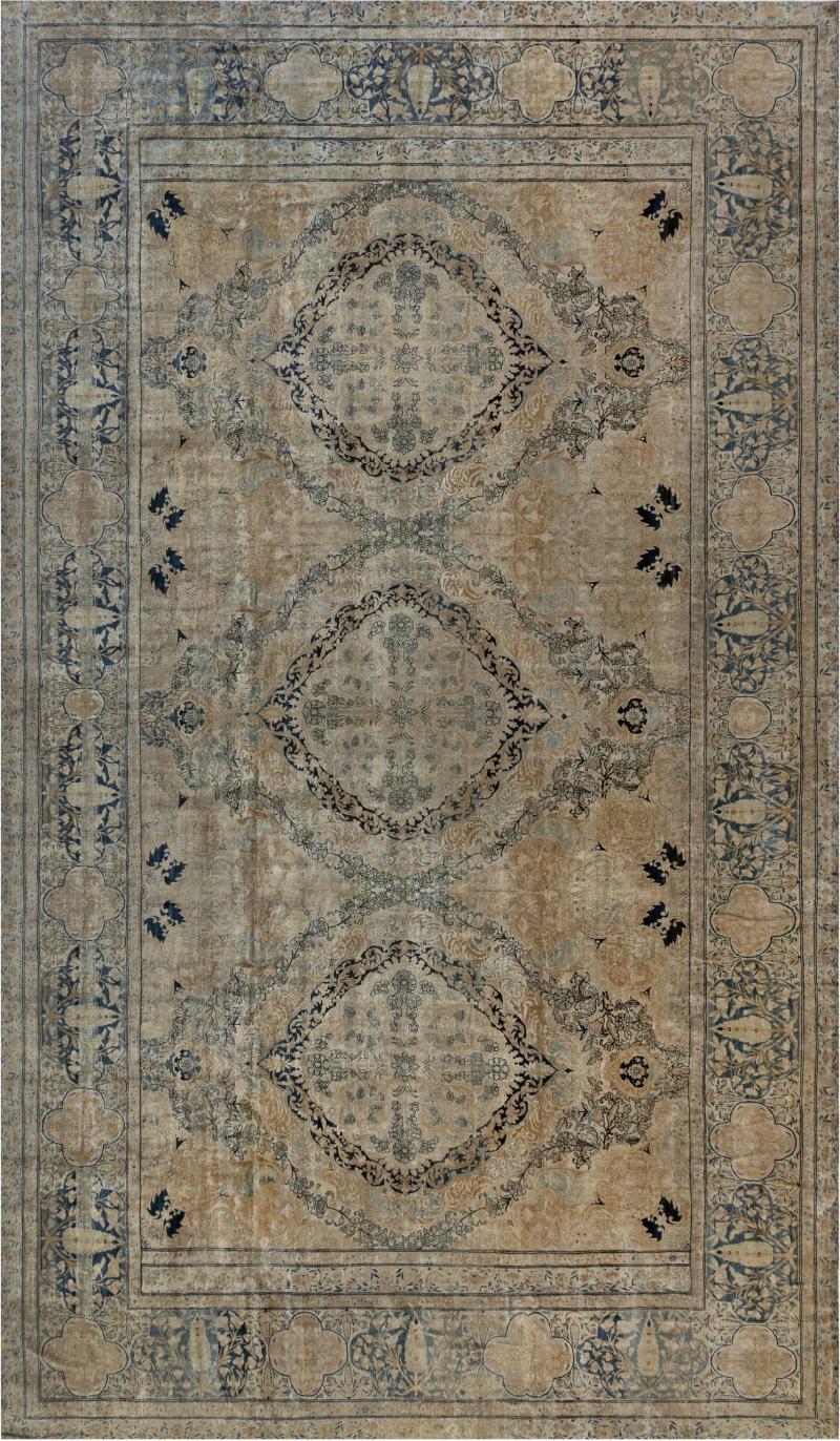 Authentic 19th Century Persian Kirman Carpet