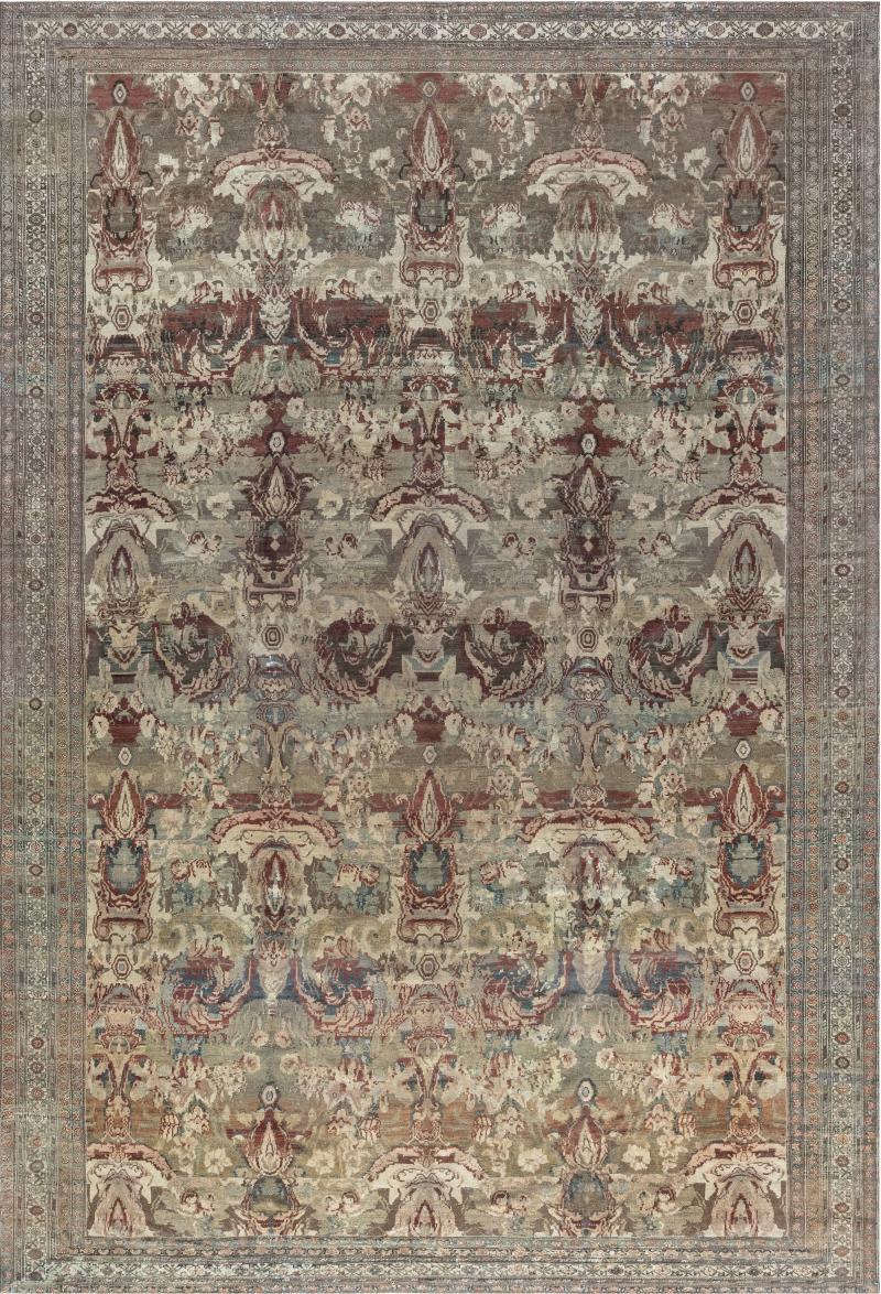 Authentic 19th Century Persian Malayer Rug