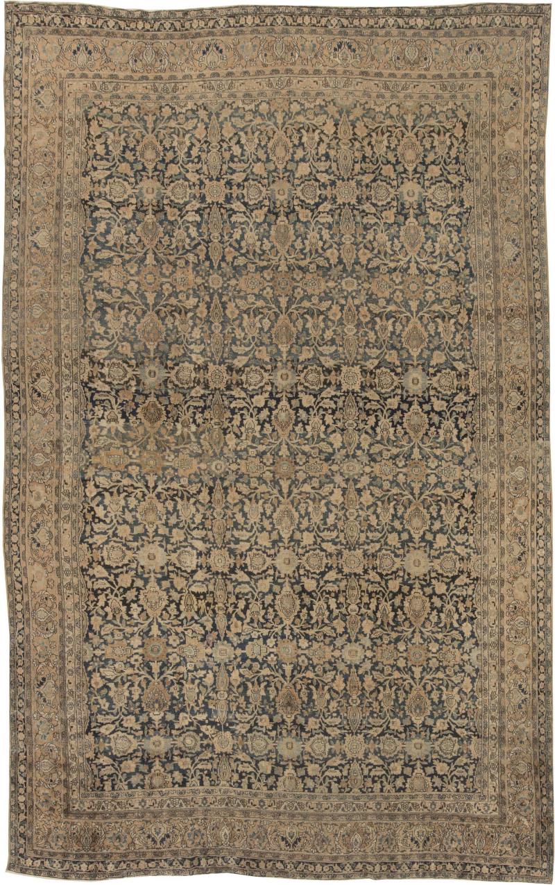 Authentic 19th Century Persian Meshad Handmade Wool Rug