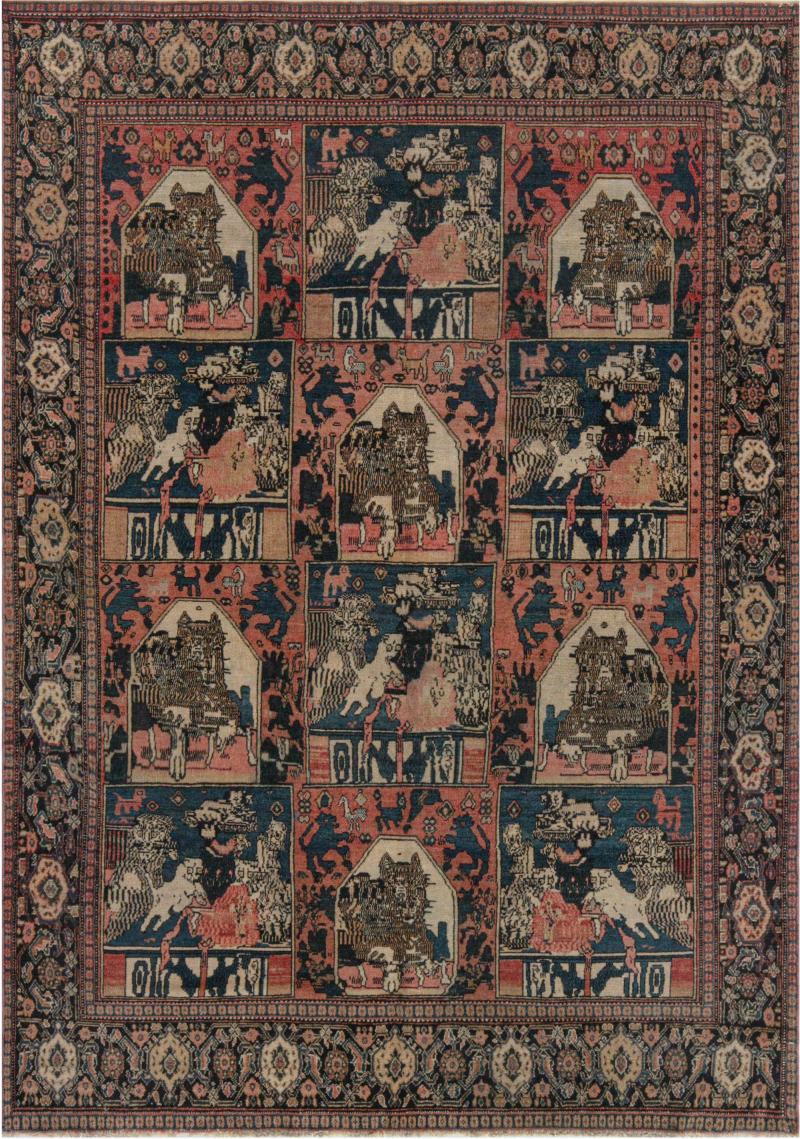 Authentic 19th Century Persian Senneh Rug