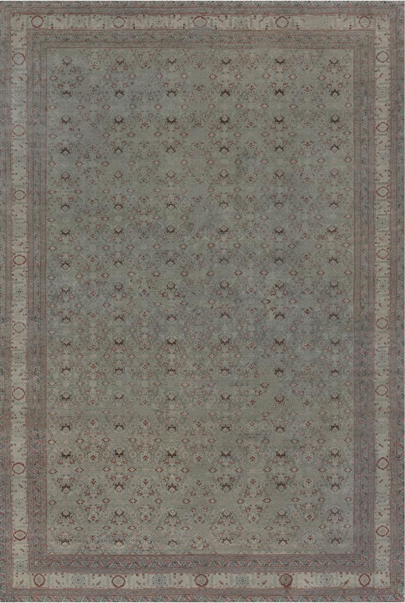 Authentic 19th Century Persian Tabriz Handmade Wool Rug