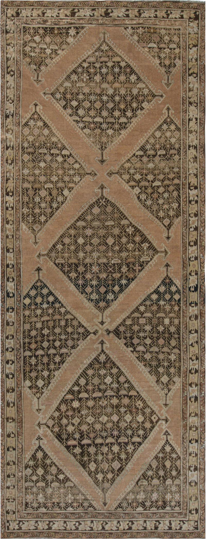Authentic 19th Century Russian Karabagh Gallery Handmade Wool Carpet