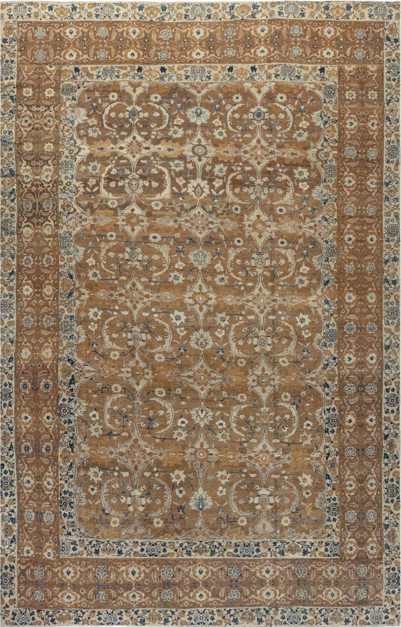 Authentic Antique Persian Bidjar Orange Handmade Wool Rug