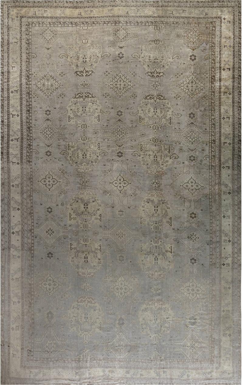 Authentic Early 20th Century Turkish Oushak Rug