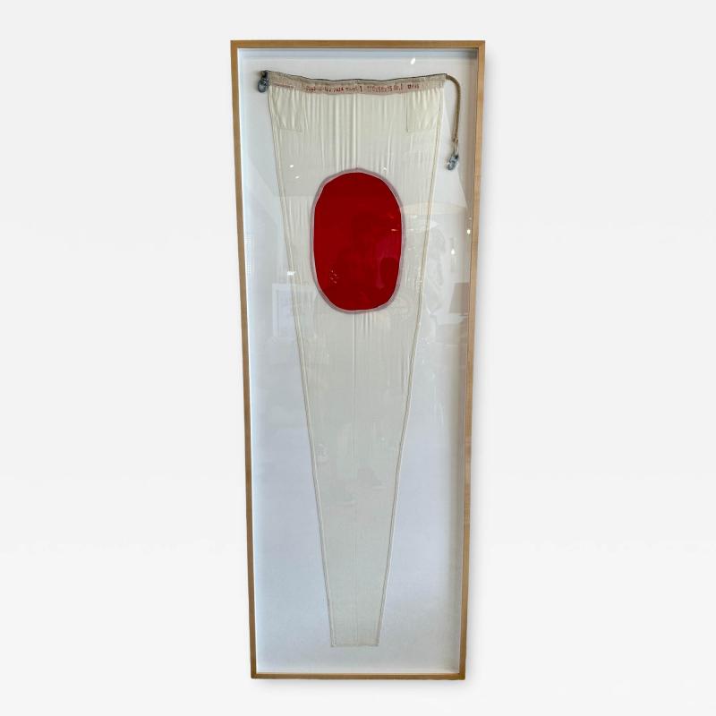 Authentic Nautical Signal Flag from 1940s Framed Professionally