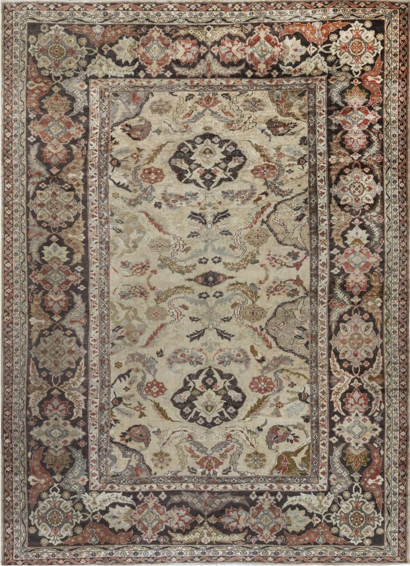 Authentic Persian Sultanabad Bold Multi Color Handmade Wool Rug