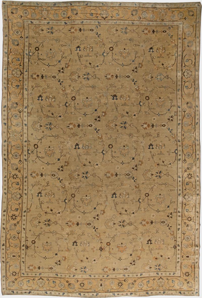 Authentic Persian Tabriz Handmade Wool Carpet
