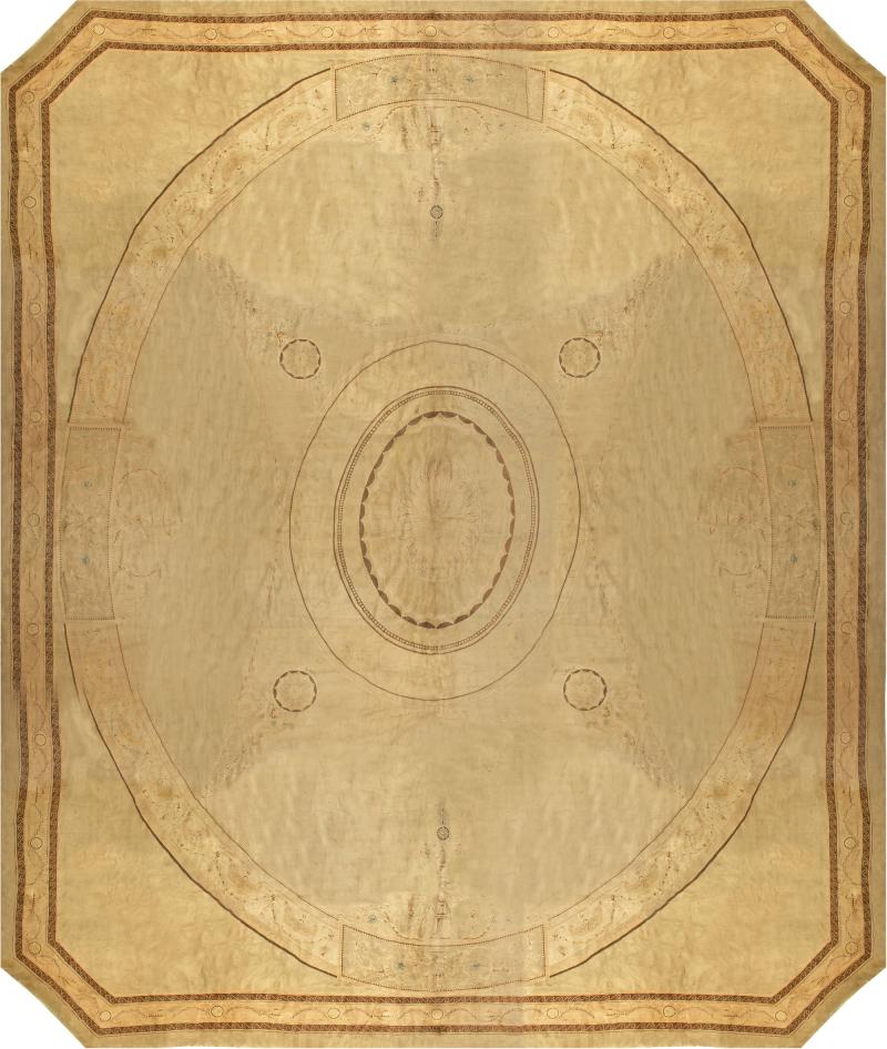 Authentic Savonnerie Handmade Wool Rug