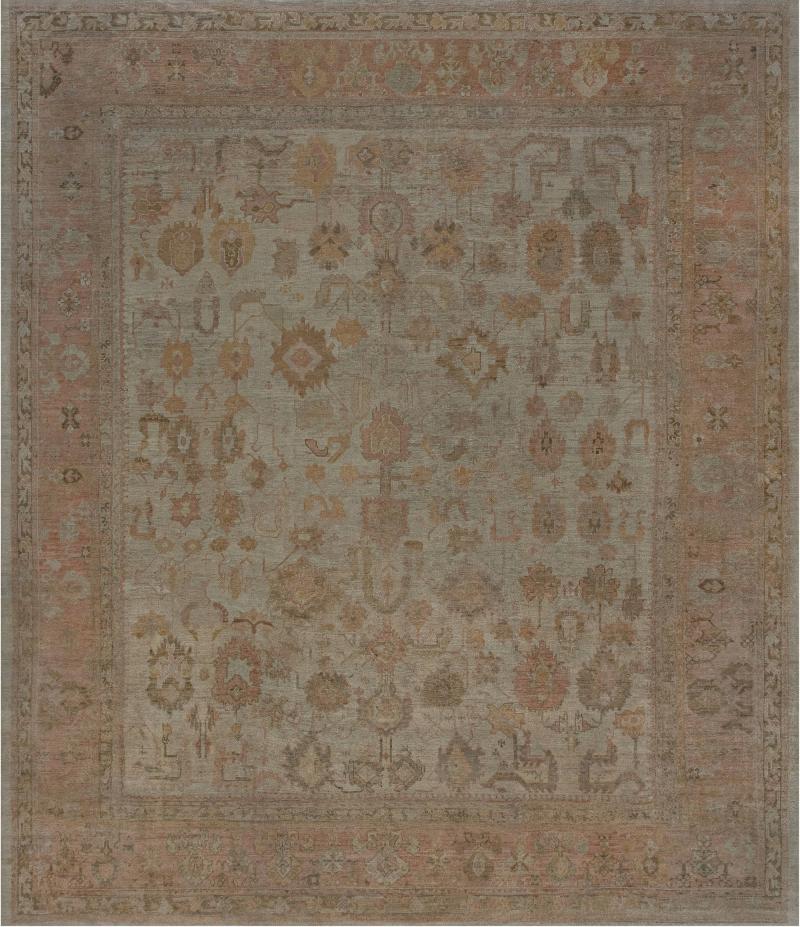 Authentic Turkish Oushak Handmade Wool Rug