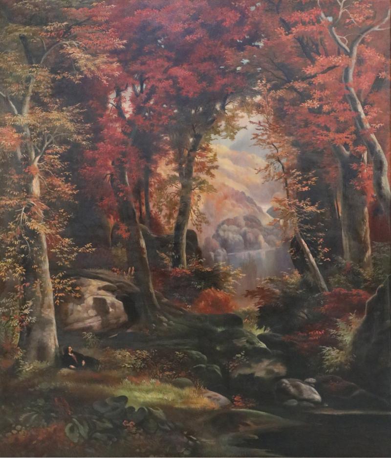 Autumnal Wooded Path Painting