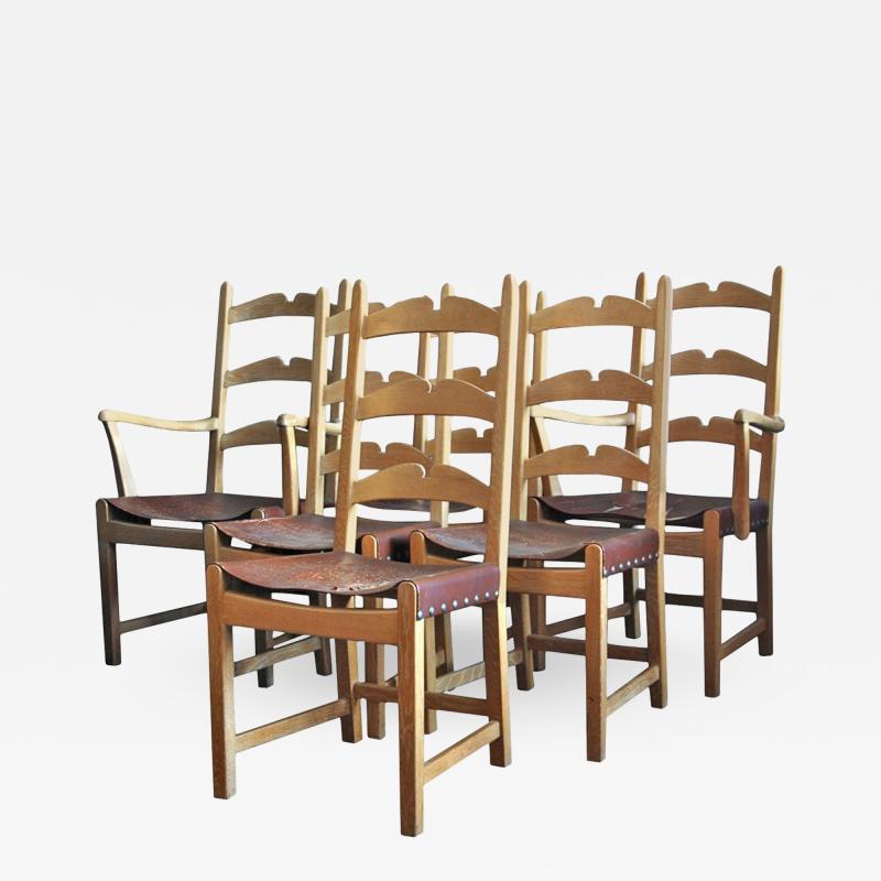 Axel Einar Hjorth Dining Set in Cerused Oak by Axel Einar Hjorth circa 1940