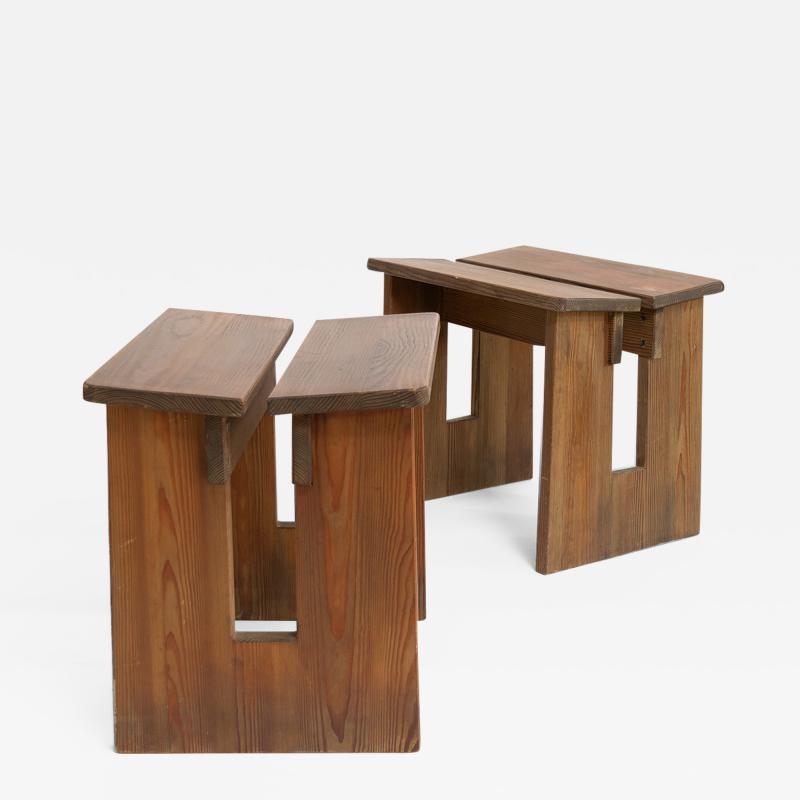 Axel Einar Hjorth PAIR of LOV STOOLS BY AXEL EINAR HJORTH