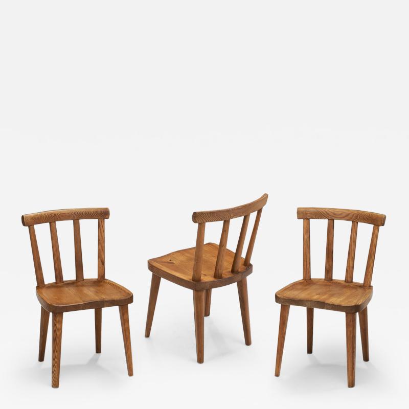 Axel Einar Hjorth Set of 3 Ut Chairs by Axel Einar Hjorth for Nordiska Kompaniet Sweden 1930s